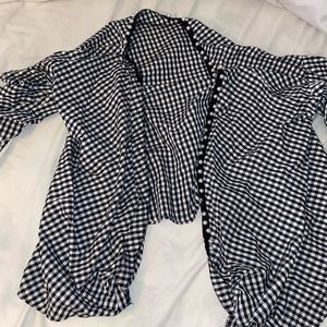 Checkerboard zara blouse